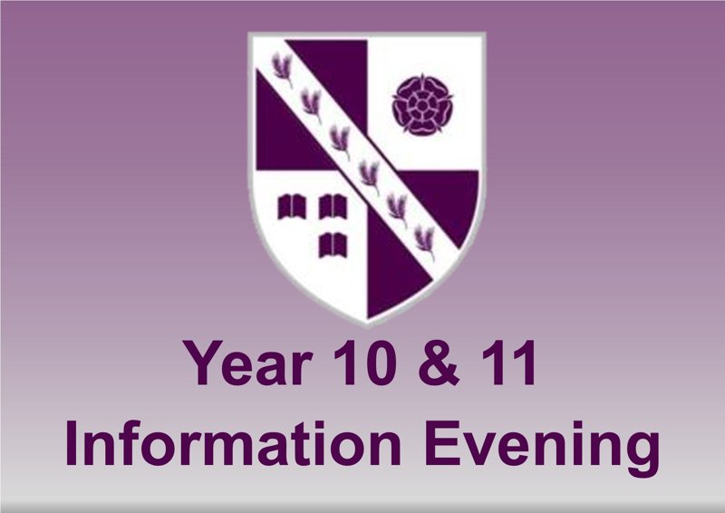 Image of Year 10 and Year 11 Parents' Information Evening
