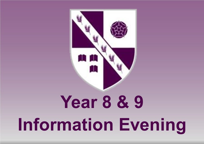 Image of Year 8 and Year 9 Information Evening