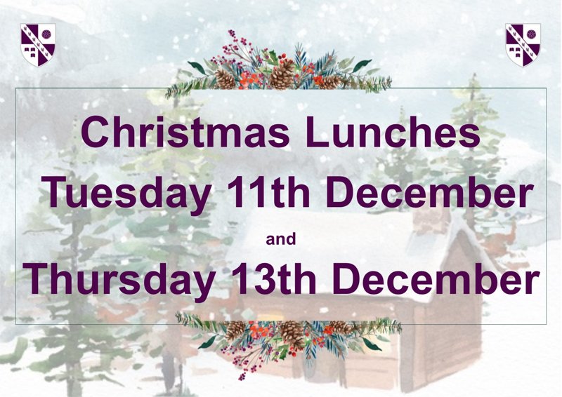 Image of Christmas Lunches Tuesday 11th December 2018